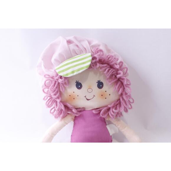 Raspberry Tart, Plush Rag Doll, Missing Dress, Strawberry Shortcake, 1980s, - Picture 2 of 3